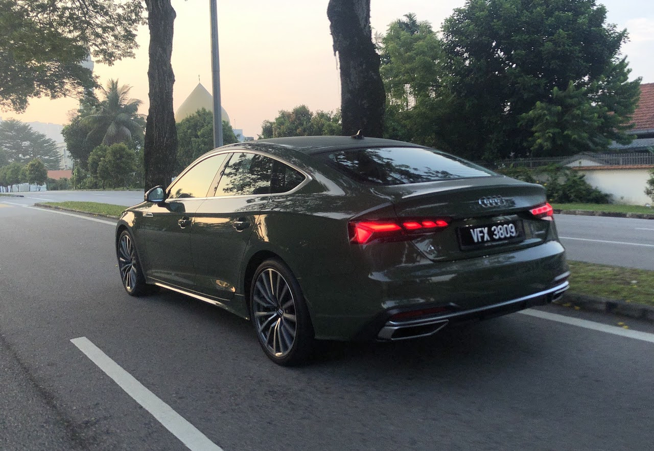 This Audi is called a Sportback because of its long tail boot-lid. - Pic by Daniel Fernandez