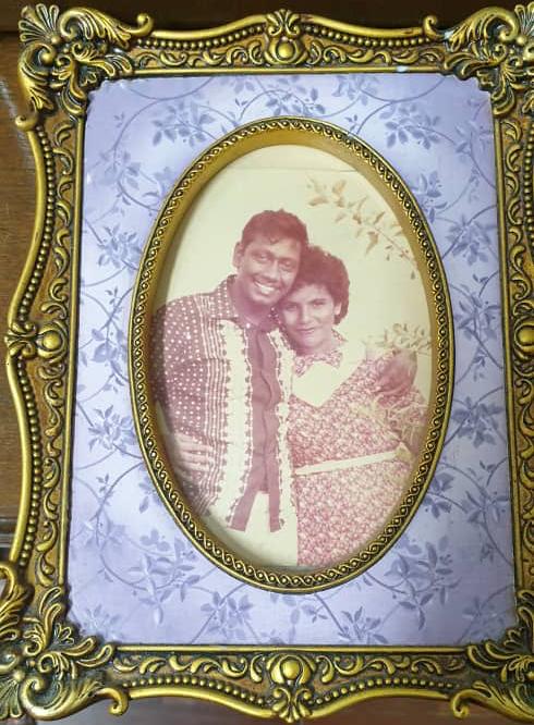 An old picture of Jasmine and her husband. - Jasmine Selvarani Emmanuel
