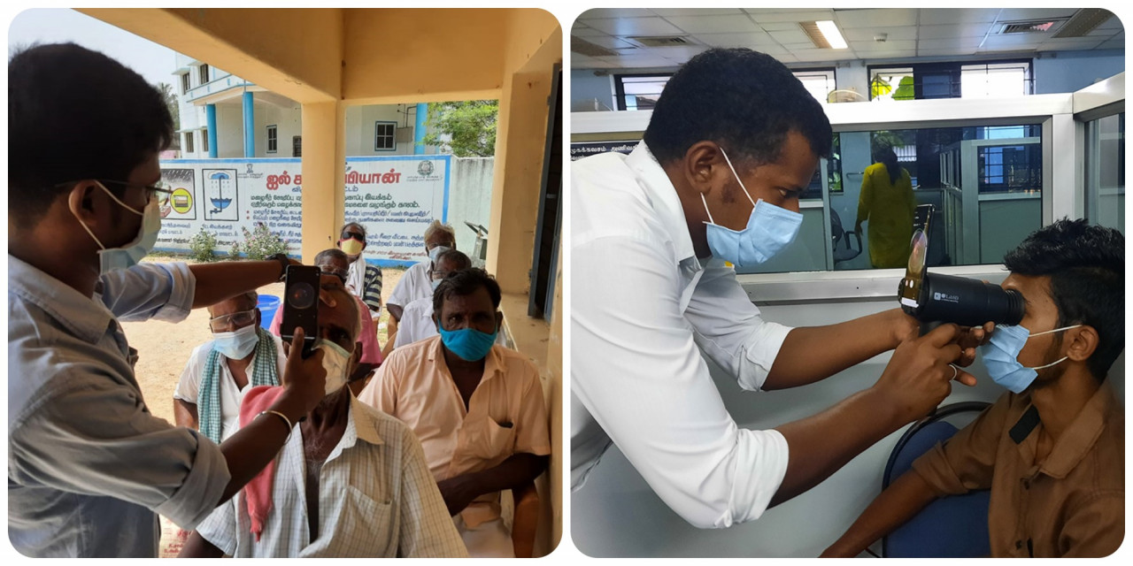 Patients undergoing screening for eye disease in India. – Pix courtesy of Samsung Malaysia