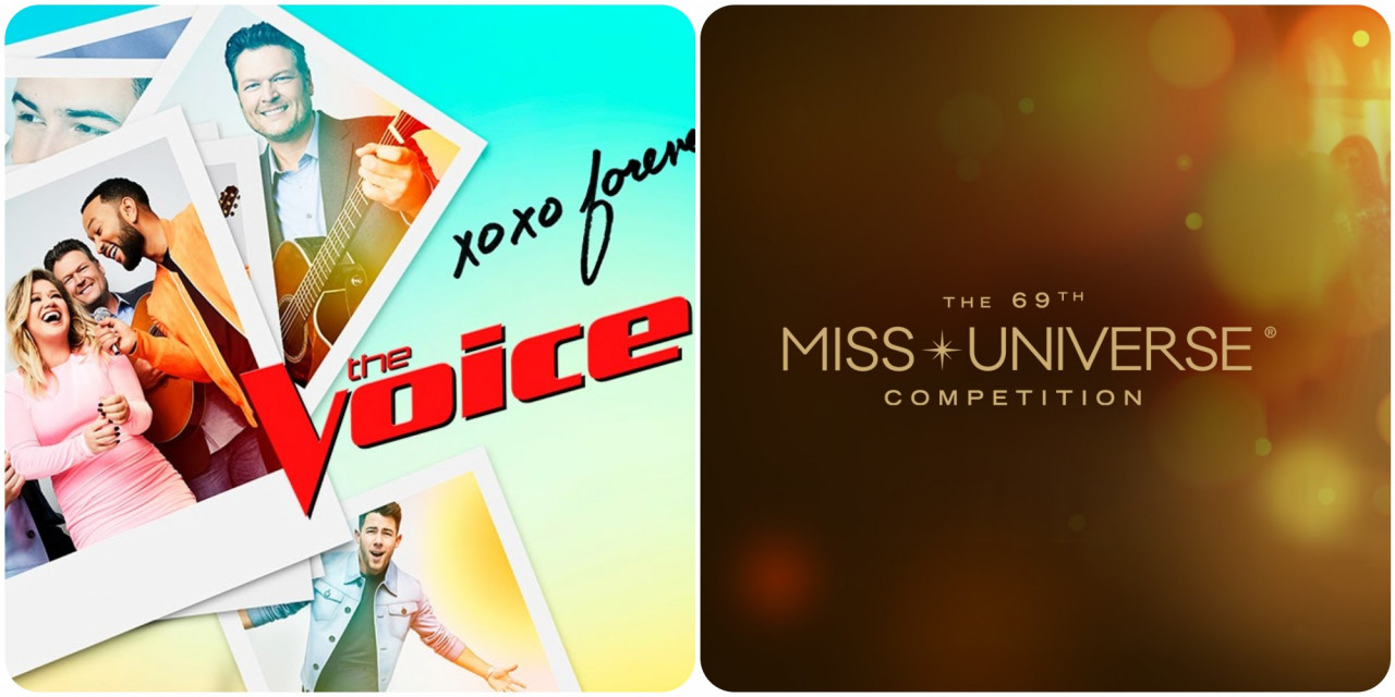 'The Voice S20' (left) and 'The 69th Miss Universe Competition'. – Fox pix