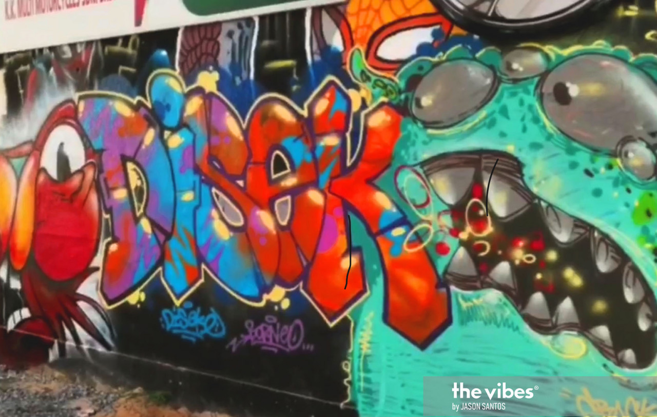 Big-eyed monster, one of street artist Crig Francis's, notable styles for grafitti. - The Vibes Pic