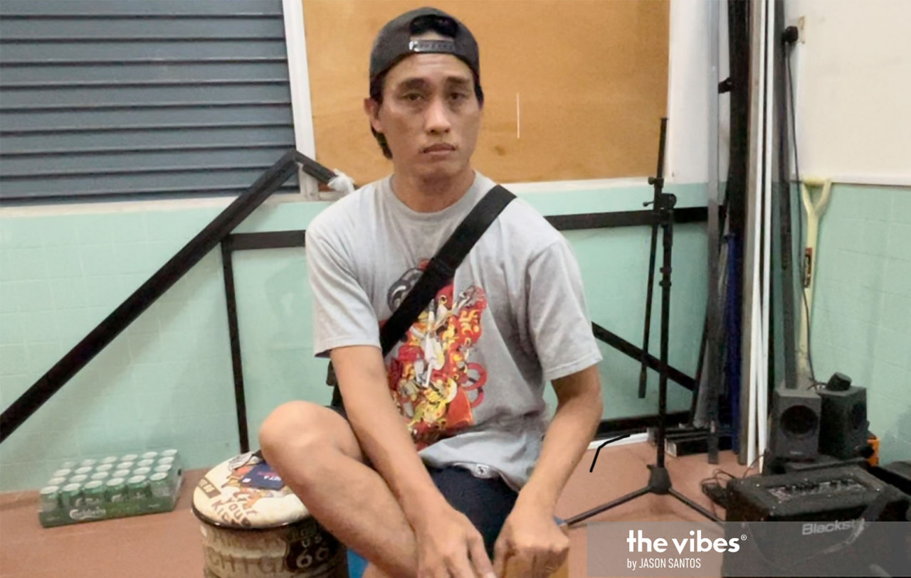 Street artist, Crig Francis,42, says business has been slow due to the pandemic. - The Vibes Pic