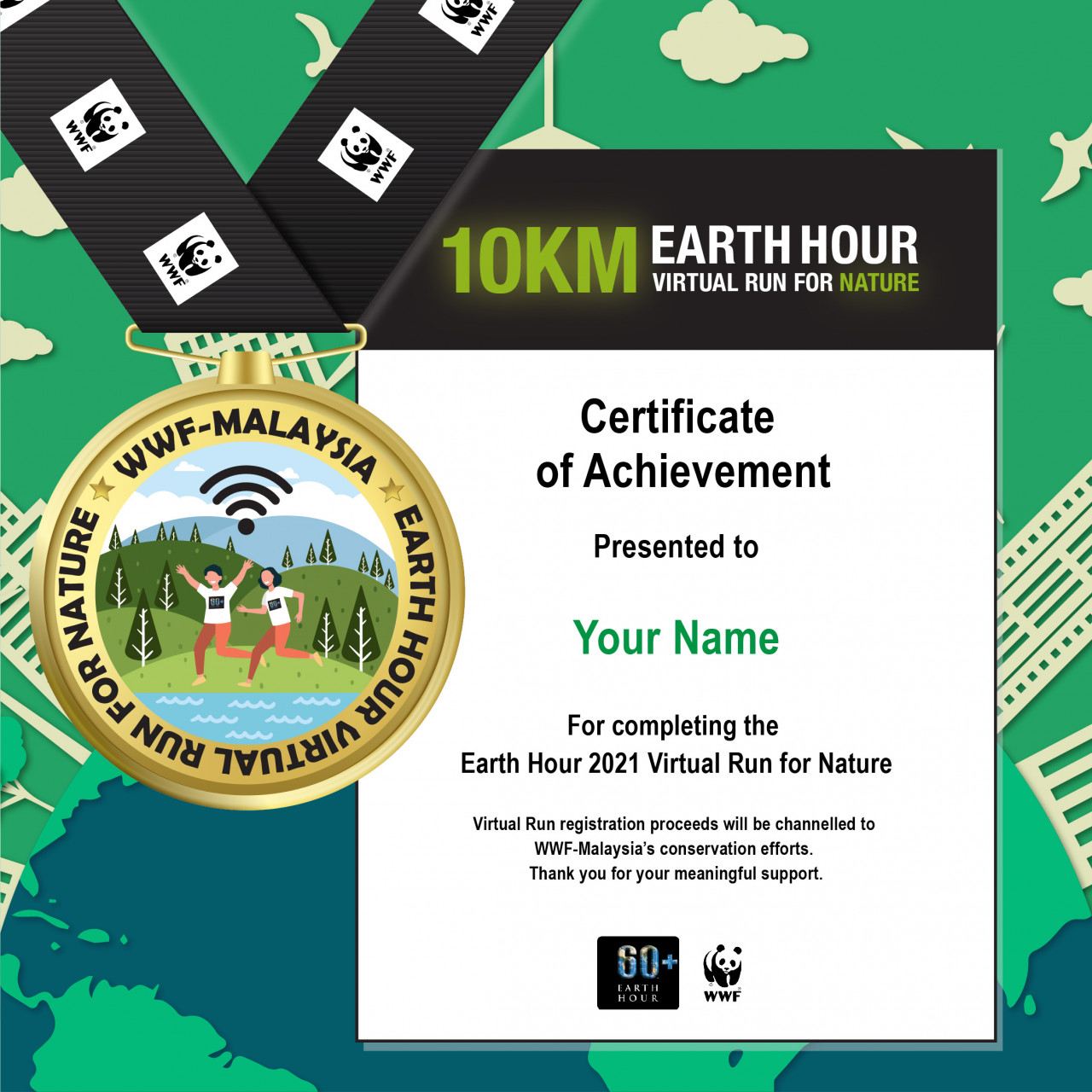 Customised E-certificate for finishers. – WWF-Malaysia pic