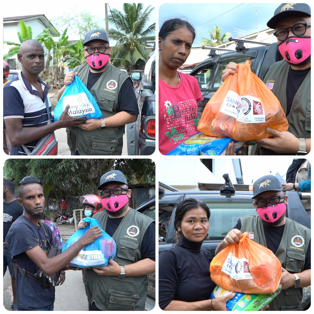 Necessities such as food, medical supplies, toiletries, babywear, even cash were extended to flood victims. – Pic courtesy of Afdlin Shauki’s team