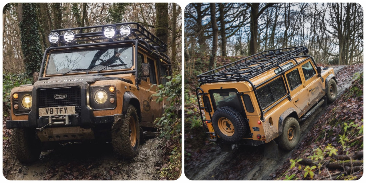 Underneath this iconic shape is a comprehensively uprated suspension, steering and braking system. – Pic courtesy of Land Rover Trophy