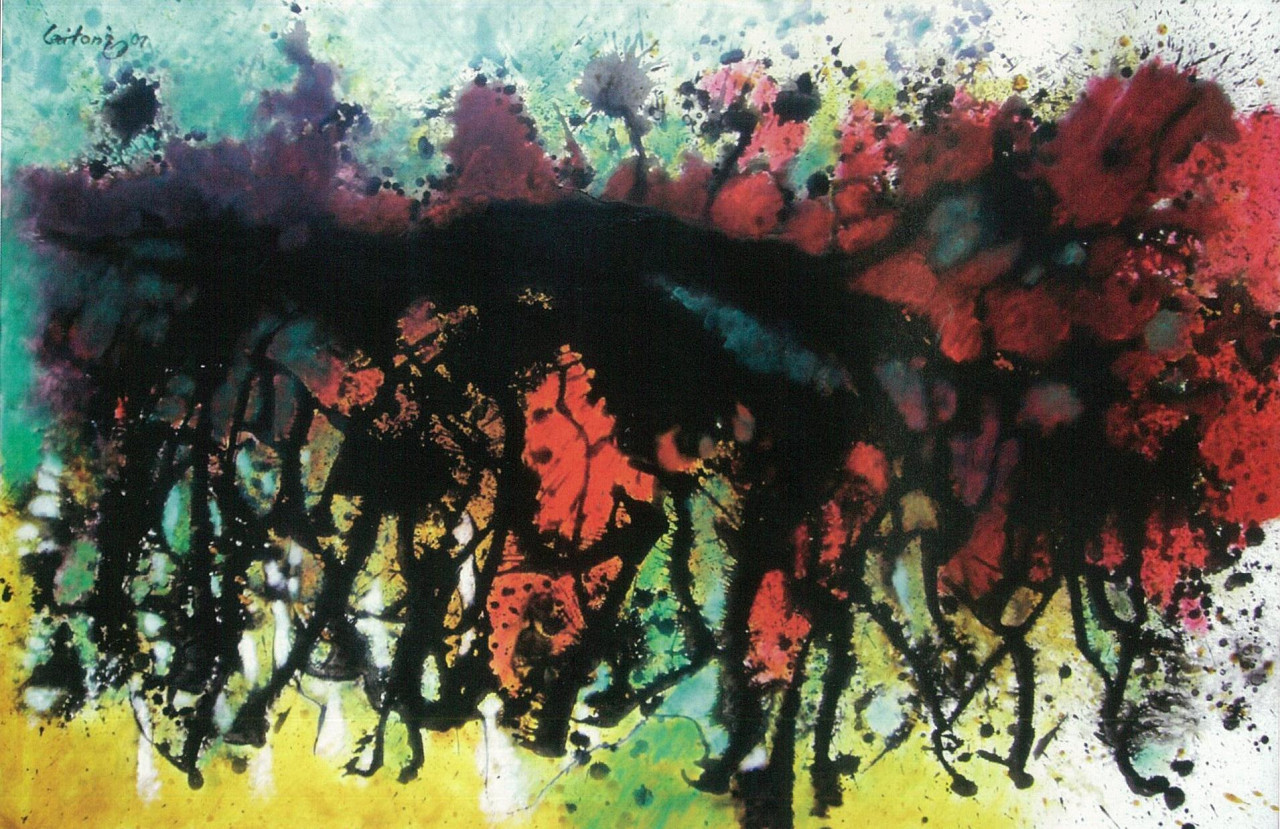 'Colour Plates'. Acrylic on canvas, 2008. – Pic courtesy of NN Gallery