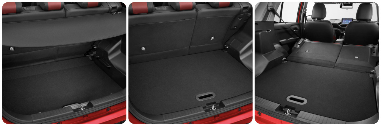 The different ways the luggage compartment of the Perodua Ativa can be utilised. – Pic courtesy of Perodua