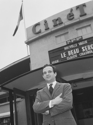 Francois Truffaut in front of the Cinétol cinema. – Wikimedia pic