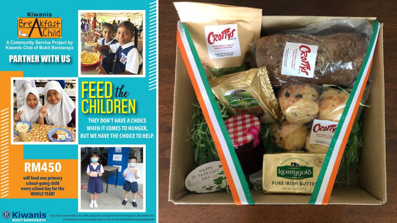 The non-profit organisation partnered with Kiwanis Club of Bukit Bandaraya for the ‘Breakfast a Child’ campaign this year in replacement of the group’s usual annual engagement. — Pic courtesy of St Patrick’s Society of Selangor Facebook