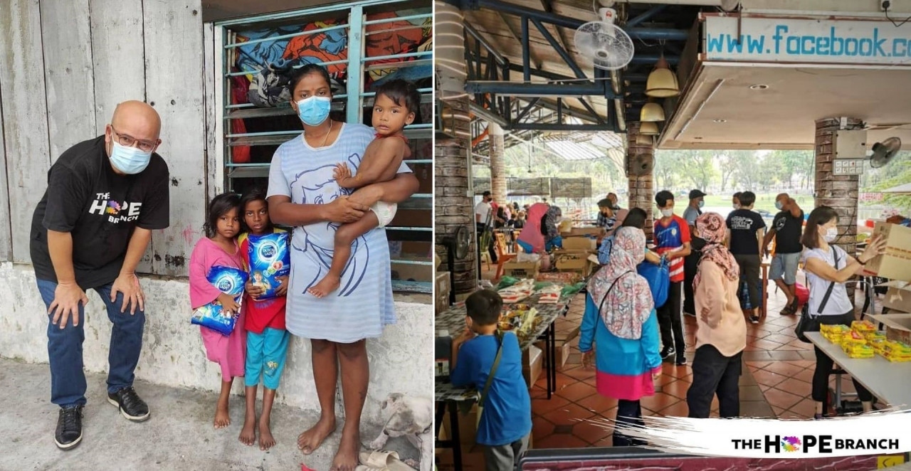 Harith shared that his non-profit organisation, The Hope Branch, will be on the ground over Aidilfitri to provide food supplies around Kuala Lumpur. — Facebook/@harithiskander & @thehopebranch pics