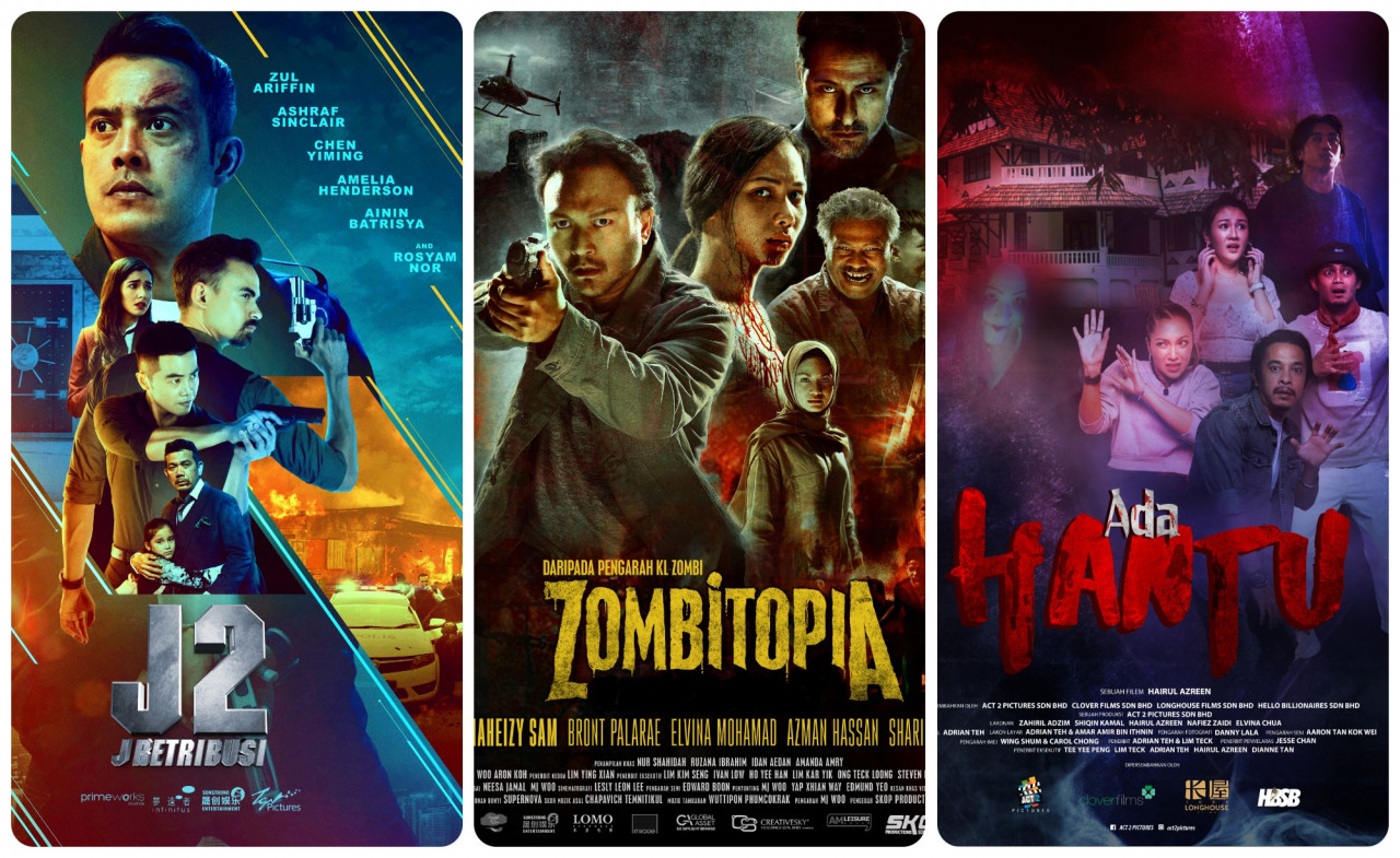 J2: J Retribusi, Zombitopia and Ada Hantu will be the first three exclusive Malaysian movies to premiere on Disney+ Hotstar from June to August. - Posters courtesy of Disney+ Hotstar
