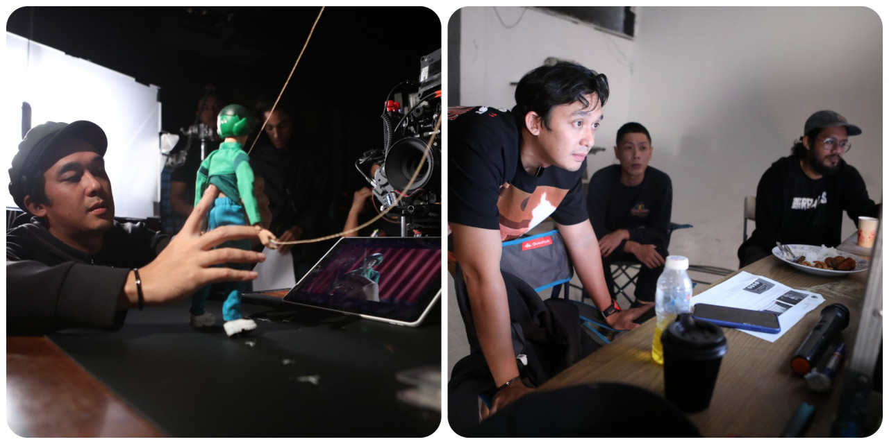 Members of the crew put in the work during production. – Pix courtesy of Seni Lab