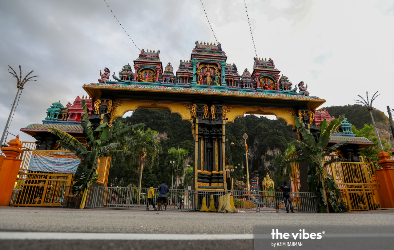 Unlike in previous years, the atmosphere at the Seri Subramaniam Temple in Batu Caves on Thaipusam is tranquil and quiet. – AZIM RAHMAN/The Vibes, January 28, 2021