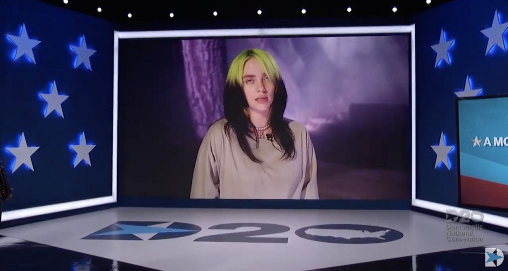 Billie Eilish broadcasted her support at the Democratic National Convention. – AFP pic, November 2, 2020