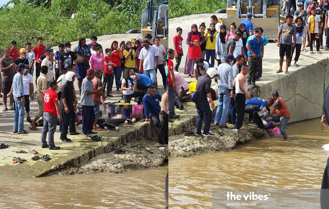 Members of the public retrieving the bodies of the victims of the Triso ferry tragedy last week. A preliminary report from the police suggests the incident is a result of human error. – File pic, January 5, 2021