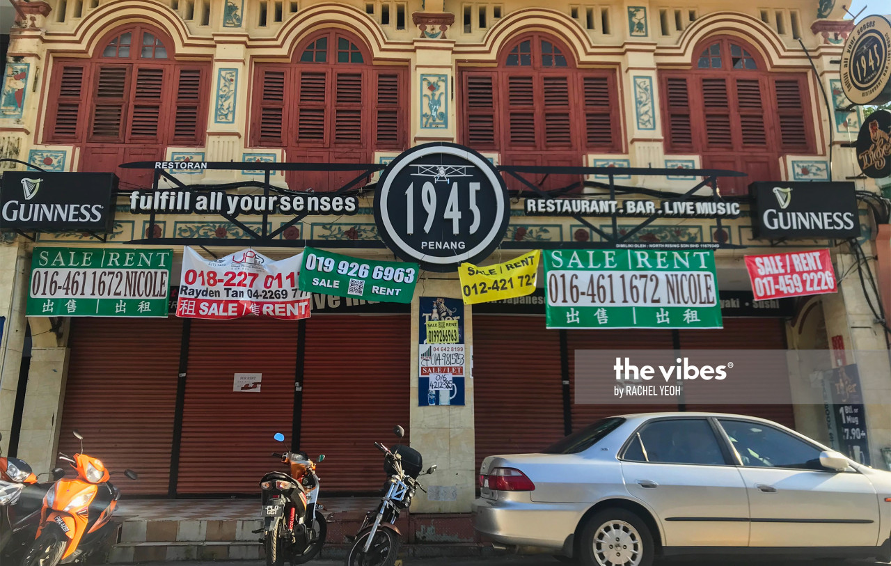 Located in Chulia Street, 1945 Restaurant and Bar was a place people would come to get pints of Guinness draught while listening to live music. – RACHEL YEOH/The Vibes, November 4, 2020