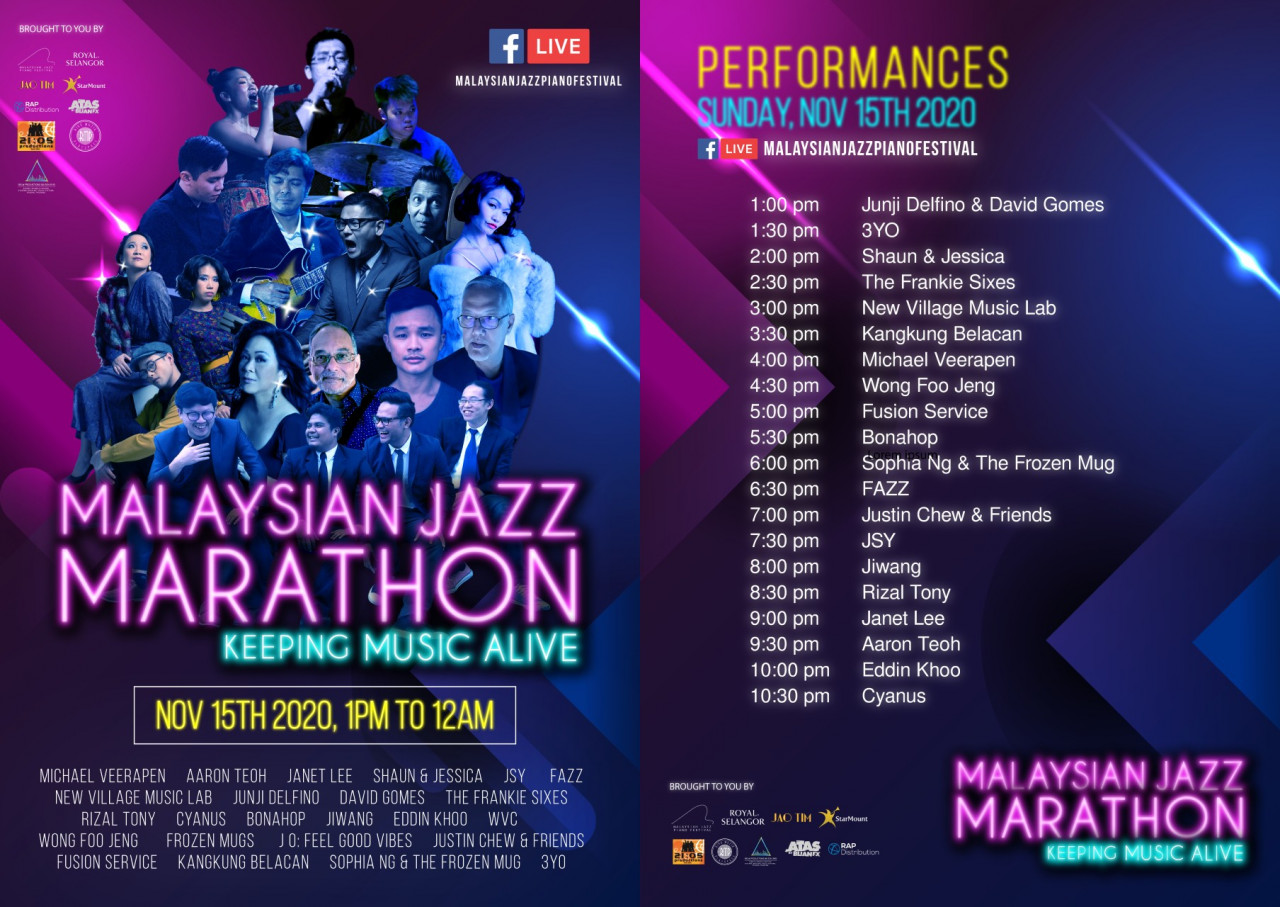 Tune into the Malaysian Jazz Marathon featuring 20 diverse musical acts from the comforts and safety of your home. – Pic courtesy of Tay Cher Siang, November 7, 2020