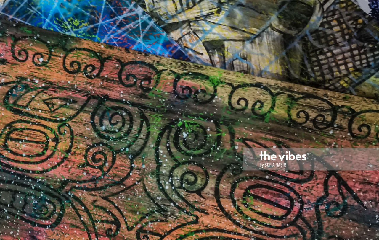 Rice paper is the main medium of Dr Teoh's paintings - with various mixed mediums such as Chinese Inc, oil paint, mineral paint, acrylic, and secret materials. – The Vibes pic, October 20, 2020