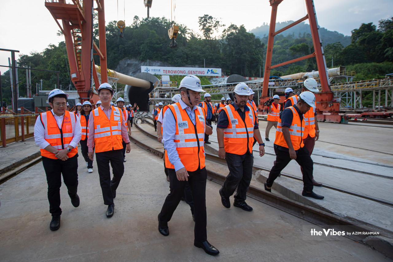 The construction site for the Genting East Coast Rail Link Tunnel spans an area of 11.6ha wide and comprises more than 300 workers, says Anthony Loke. – AZIM RAHMAN/The Vibes pic, April 11, 2023