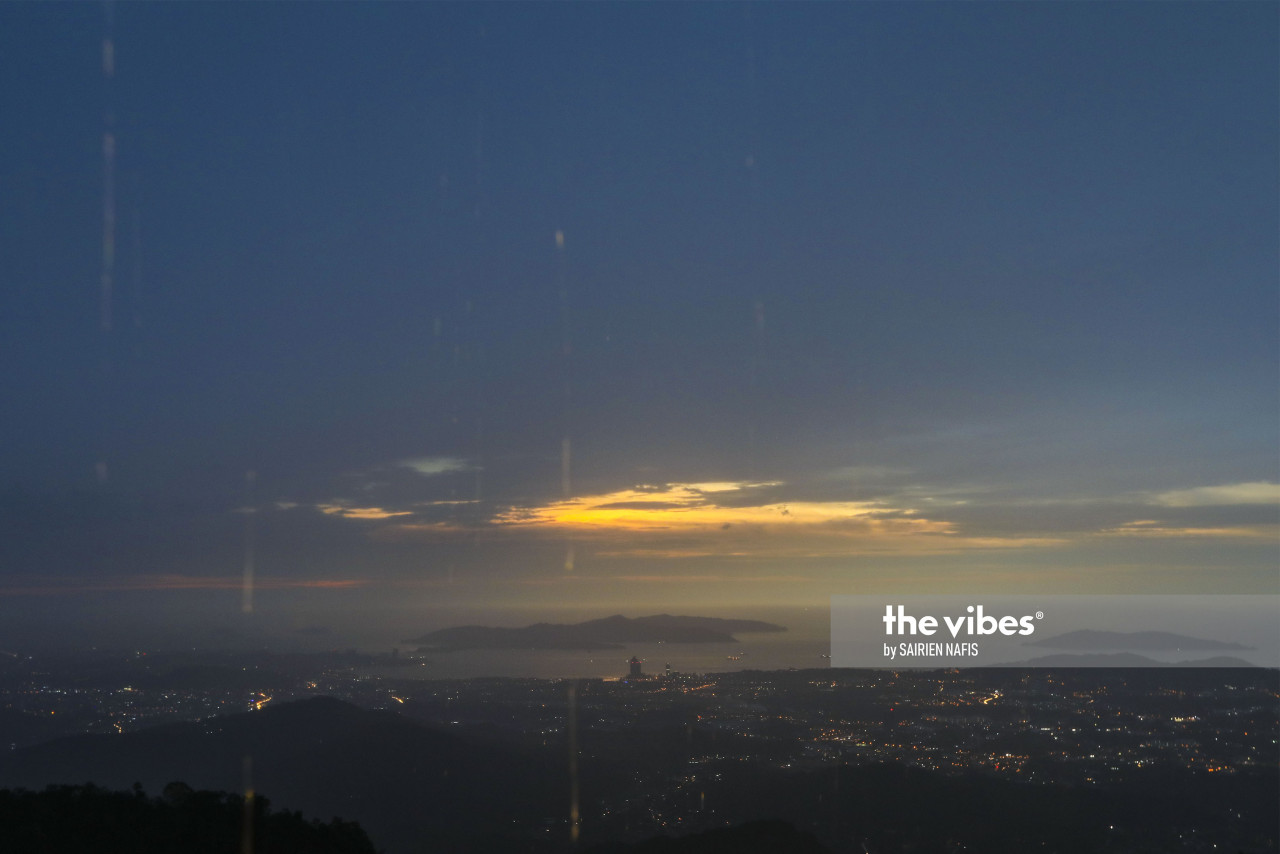 An aerial view Kota Kinabalu from Kokol Hill, after a rainy day. - The Vibes pic, Oct. 1, 2020
