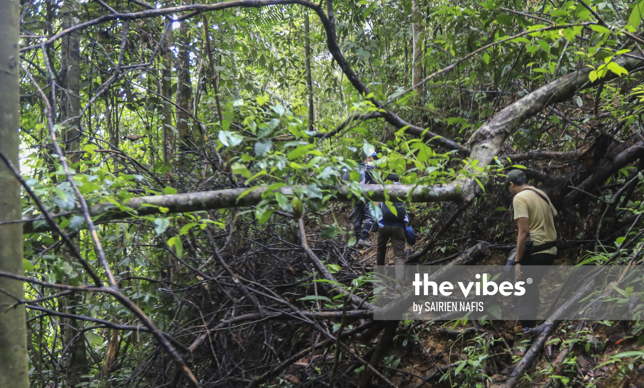 One must hike for several hours in the jungle to get to the earmarked location of the dam. – SAIRIEN NAFIS/The Vibes, September 22, 2020