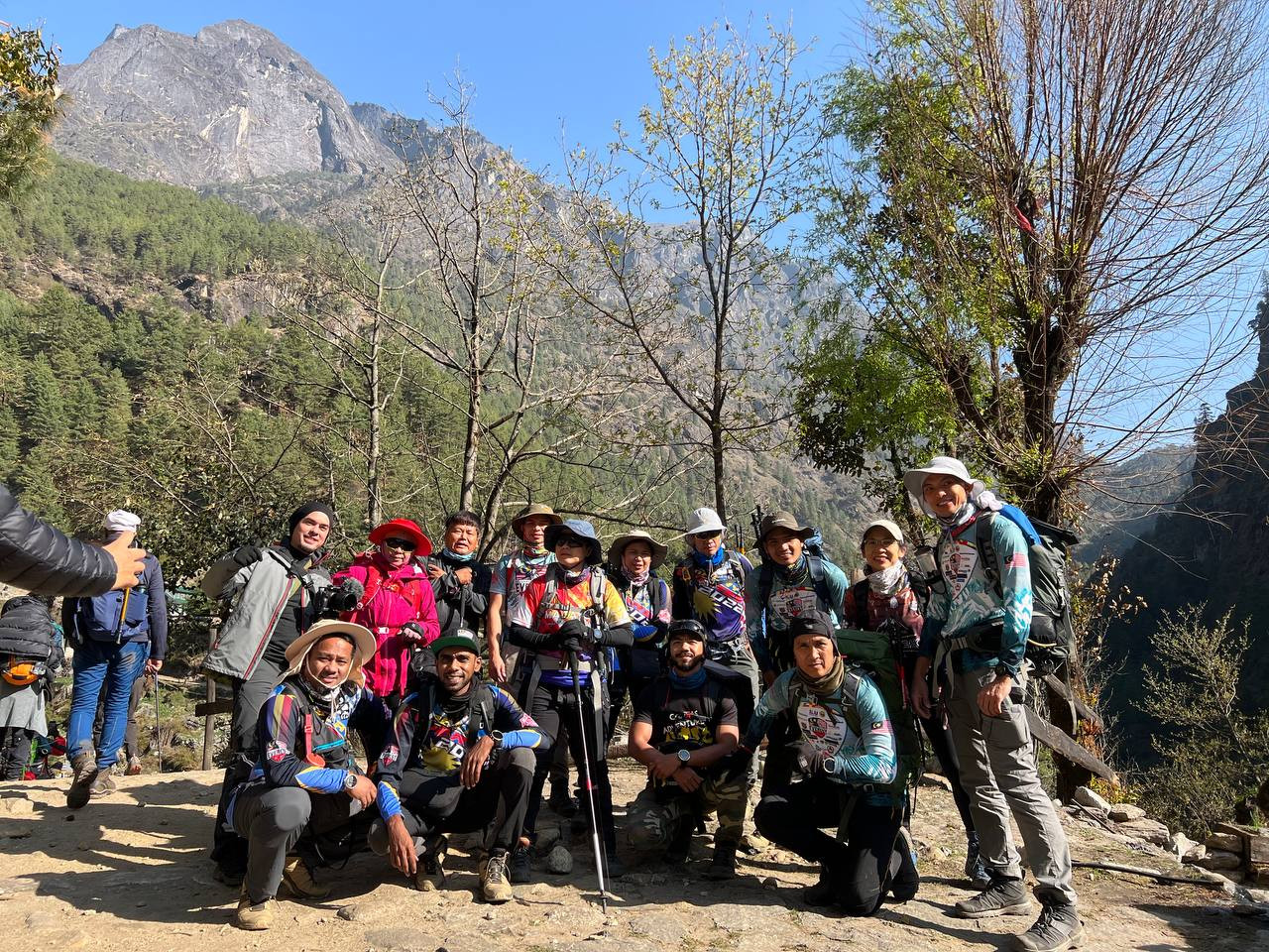 The Keluarga Malaysia Everest 2022 team on their way to Namche Bazar − a town in the Khumbu Pasanglhamu Rural Municipality in Solukhumbu District of Province No. 1 in north-eastern Nepal. − Keluarga Malaysia Everest 2022 pic, April 19, 2022