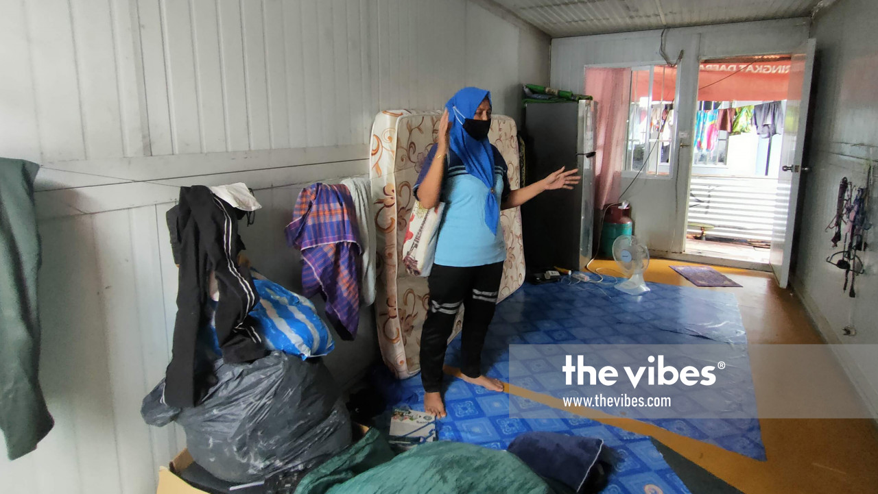 The container homes in Kg Gas are cramped and lack basic facilities. – The Vibes pic, September 25, 2020