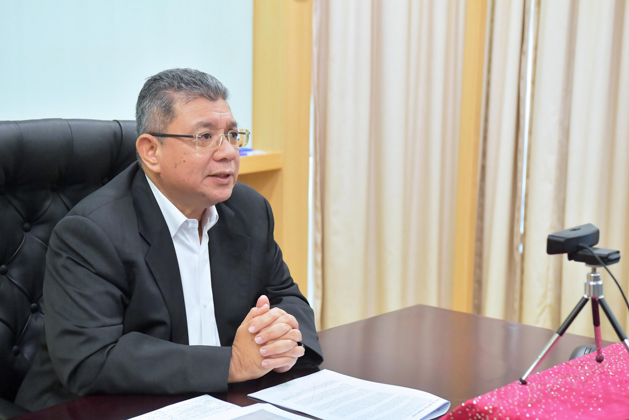 Communications and Multimedia Minister Datuk Saifuddin Abdullah, joining the forum via Zoom. – Saifuddin Abdullah / Facebook pic, October 21, 2020