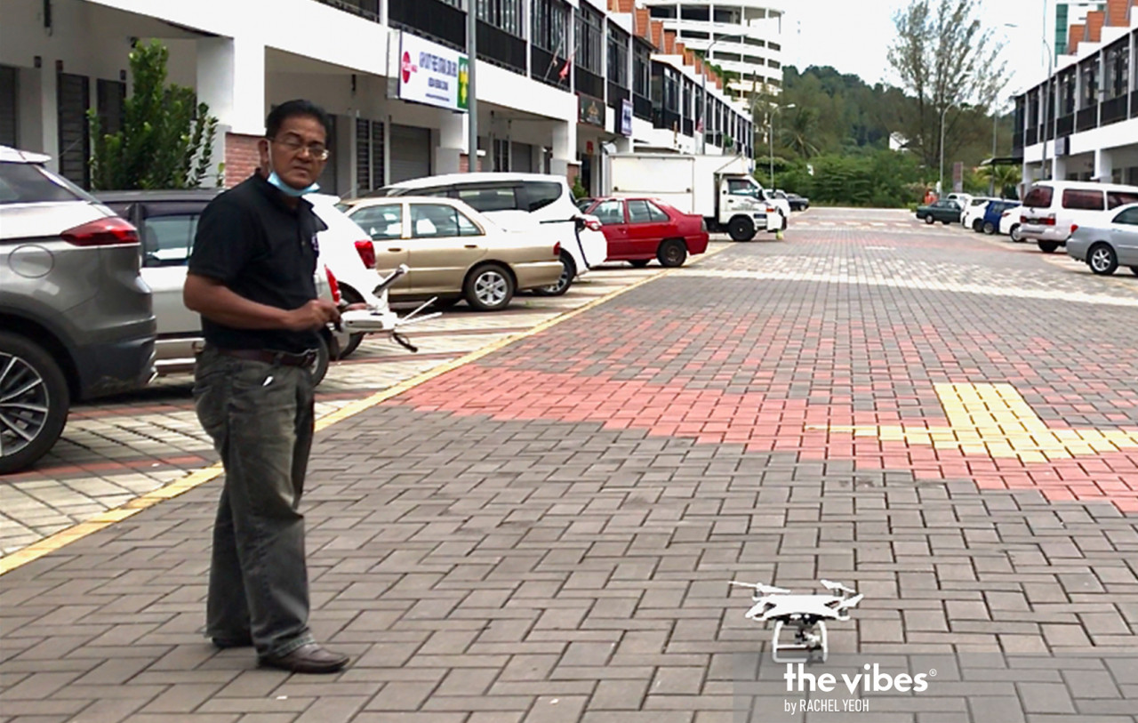 After a long career in Kuala Lumpur, 69-year-old drone operator Kamal has grown to love life in Langkawi. - The Vibes pic