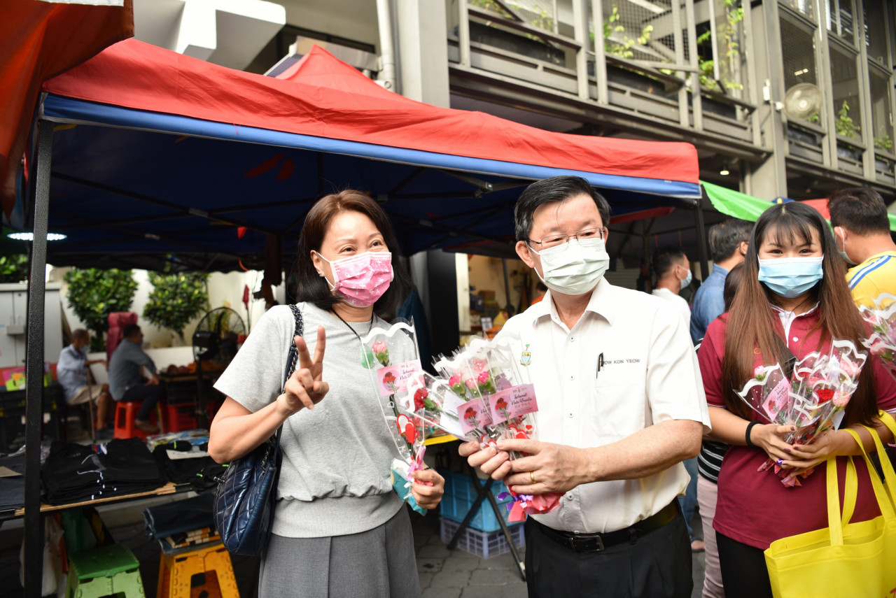 The Penang government has adopted policies and programmes aimed at women development, and Chief Minister Chow Kon Yeow (right) urges the people to challenge gender stereotypes, inequality, and violence against women. – Penang Chief Minister’s Office pic, March 7, 2021