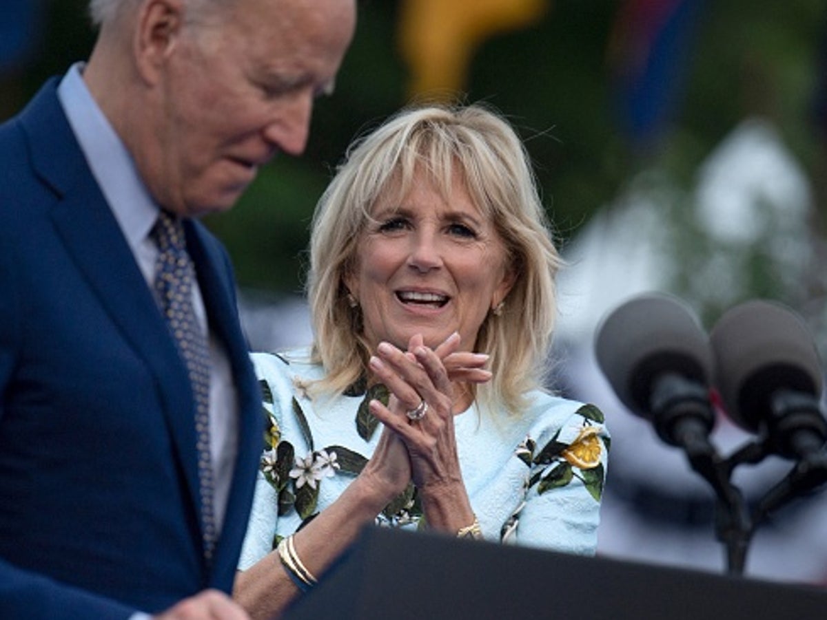‘We feel naked!’ Jill Biden says, as she and husband President Joe Biden go unmasked in West Virginia. – AFP/Getty Images pic, May 15, 2021
