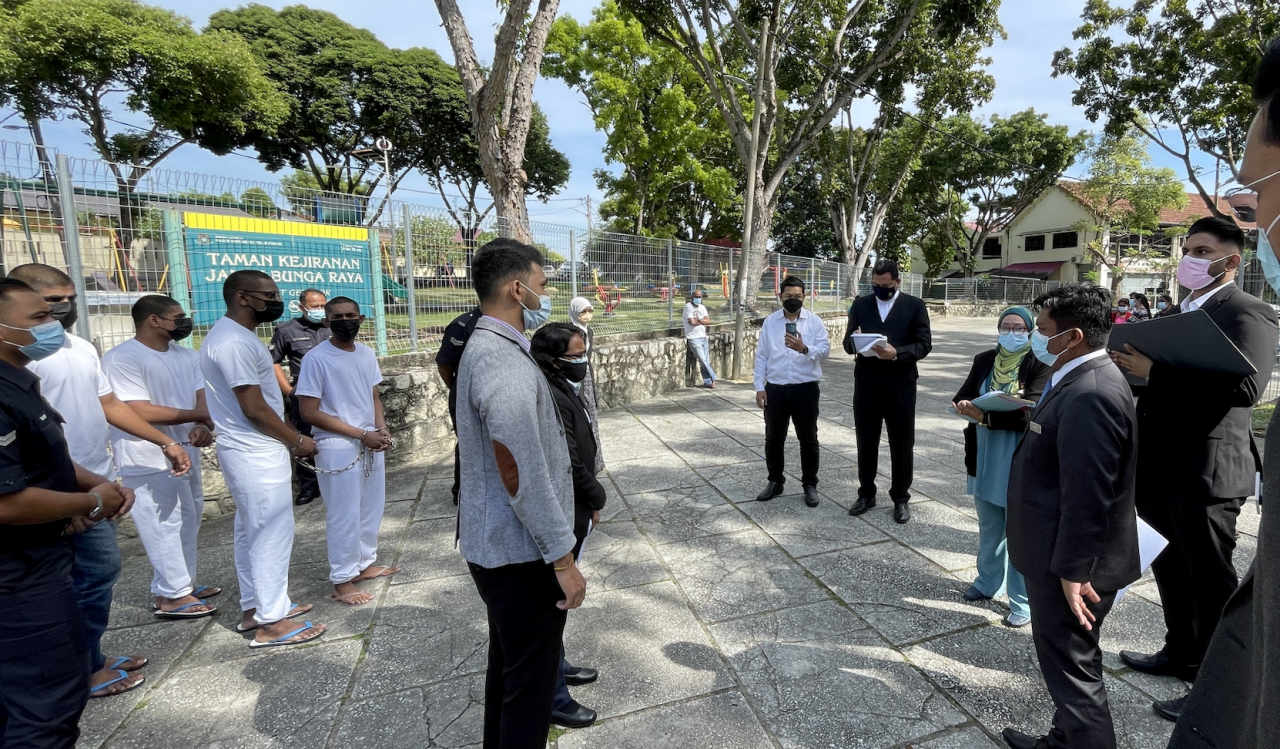 The Penang High Court today was shown the purported location where T. Nhaveen was attacked – at the Jalan Bunga Raya neighbourhood field in Gelugor. – SOFIA NASIR/The Vibes pic, December 28, 2021