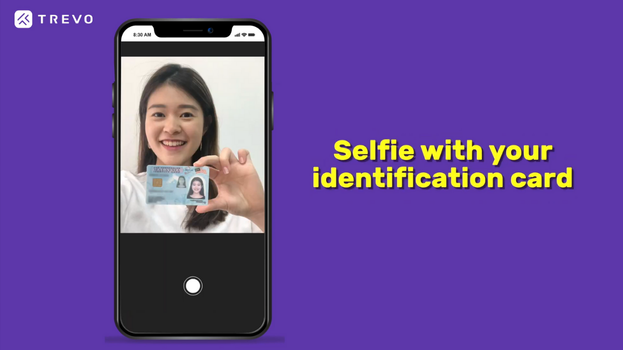 Verification selfie process for Trevo. – Trevo Youtube screengrab pic, July 6, 2022