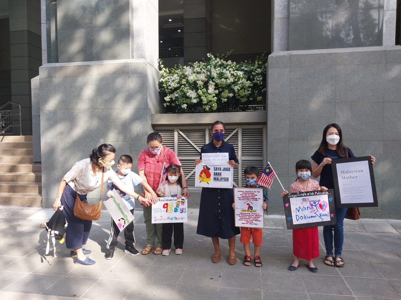 A demonstration to champion the cause was held in front of the National Registration Department in Putrajaya by those affected by the government’s appeal. – Family Frontiers @FamilyFrontiers Twitter pic, June 28, 2022