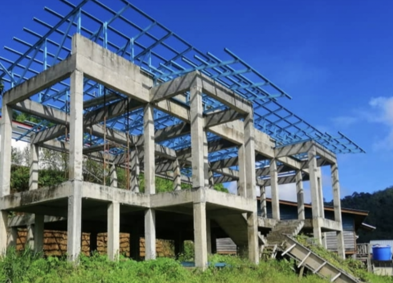 Sarawak PKR information chief Abun Sui says that the abandoned project, located deep inside Belaga district, was said to have cost RM3 million in government allocation. – Pic courtesy of Abun Sui, July 12, 2022