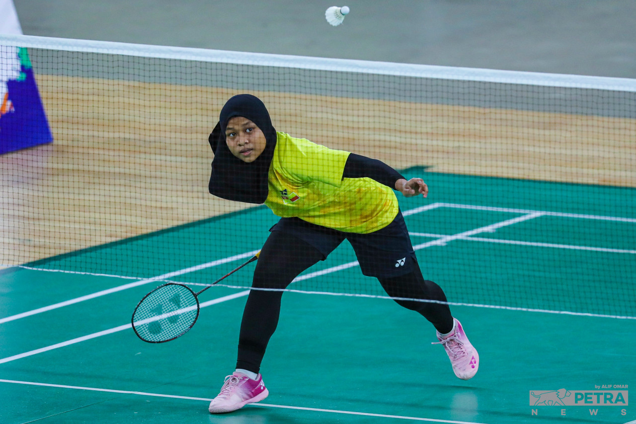 Siti Nurshuhaini Azman, who is also a BAM player, says she felt the pressure to secure a spot in the final, as having no BAM players in the Sukma final will not be a good look. – ALIF OMAR/The Vibes pic, September 23, 2022