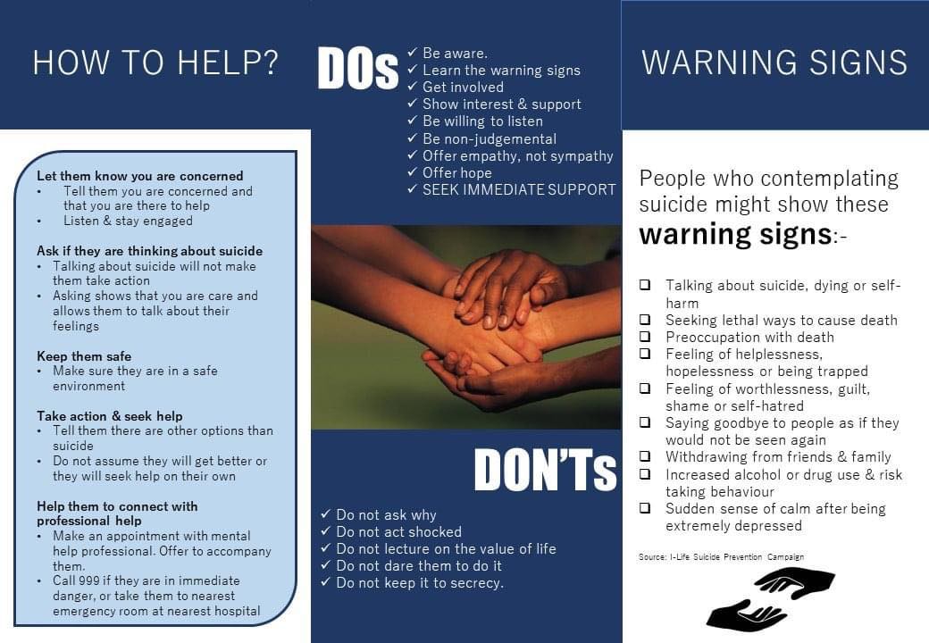 An infographic released by the MHPSS service under the Sabah Health Department informing people on how to help those who are psychologically and emotionally vulnerable. – November 29, 2020
