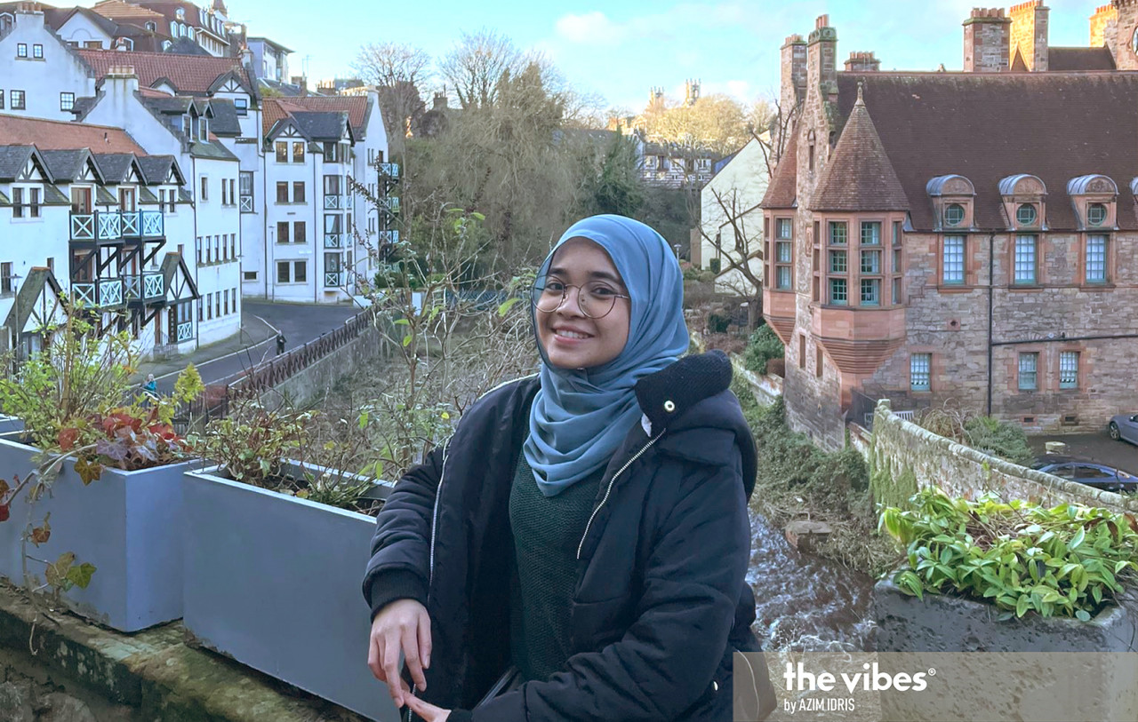 Athirah Azmi, a fourth-year medical student in the UK, says it is important to continue wearing a mask and maintaining social distancing even after getting the Covid-19 vaccine. – AZIM IDRIS/The Vibes pic, January 30, 2021