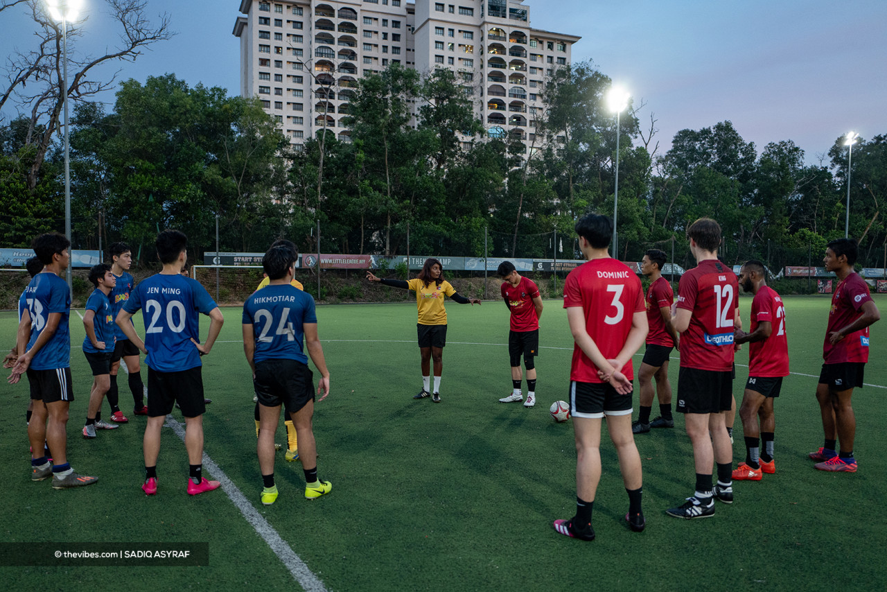 Keshika Subbarao, who is deeply passionate about football since young, will now be launching her own football academy, Little League Putrajaya, early next year to develop youth talents. − SADIQ ASYRAF/The Vibes pic, December 15, 2021