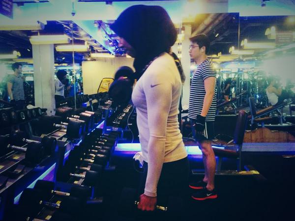 Ex-national rower, fitness advocate and certified trainer, Ain Ramli training.