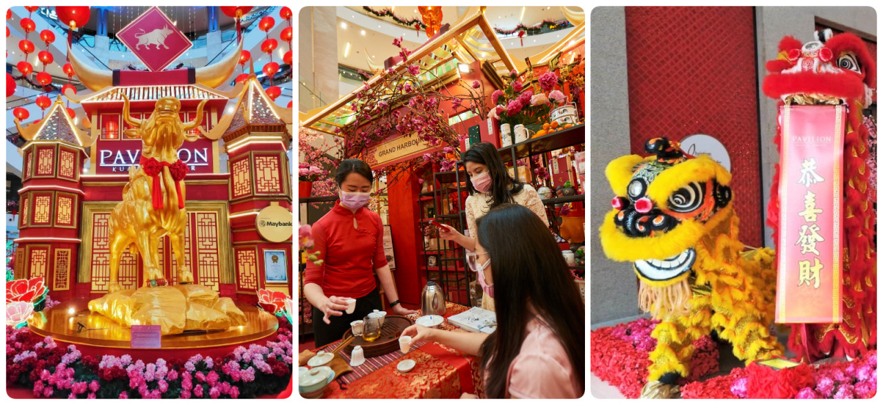 Cherry blossoms and festive lanterns symbolise a time of renewal and good luck in the Year of the Bull. - Pic courtesy of REIT Pavilion Malls