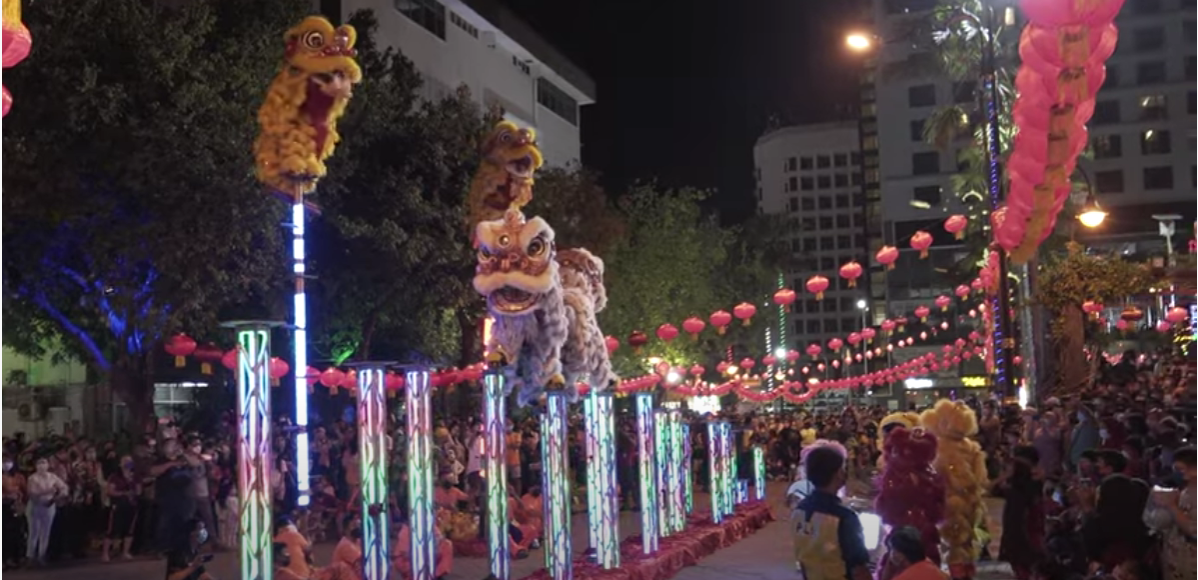 As seen in videos uploaded by users on YouTube and Facebook, crowds at events such as lion dance performances in malls can be observed not practising safe social distancing. – Screen grab pic, February 19, 2022