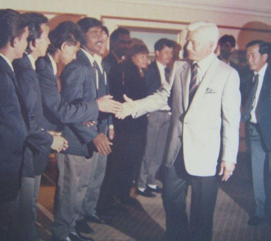 Dinner in Auckland hosted by the late Almarhum Sultan Azlan Shah President of Malaysian Hockey Federation, Pic courtesy of Mirnawan Nawawi