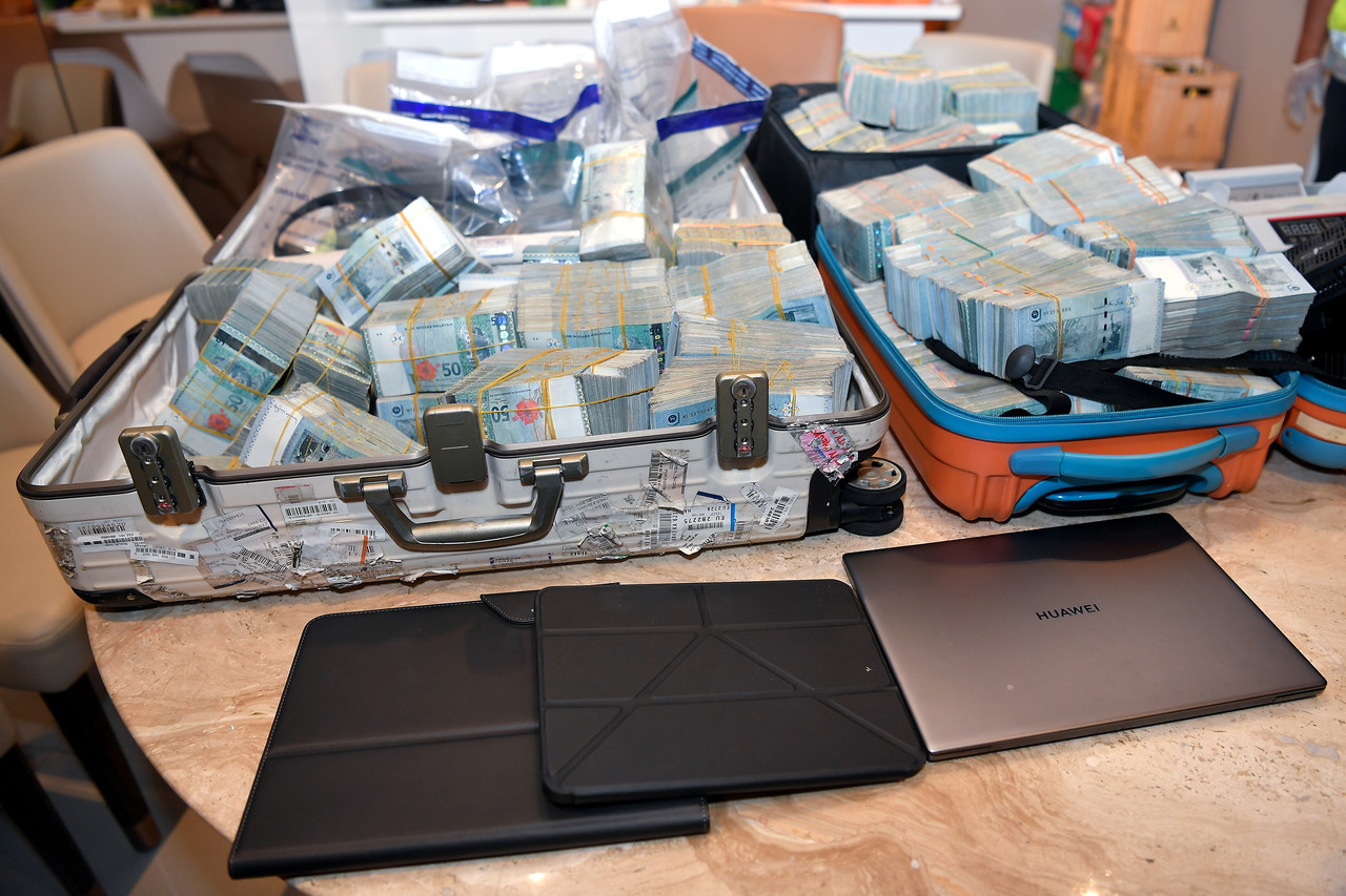 Among the items seized during the raid included laptops and handphones. – Bernama pic, October 18, 2020