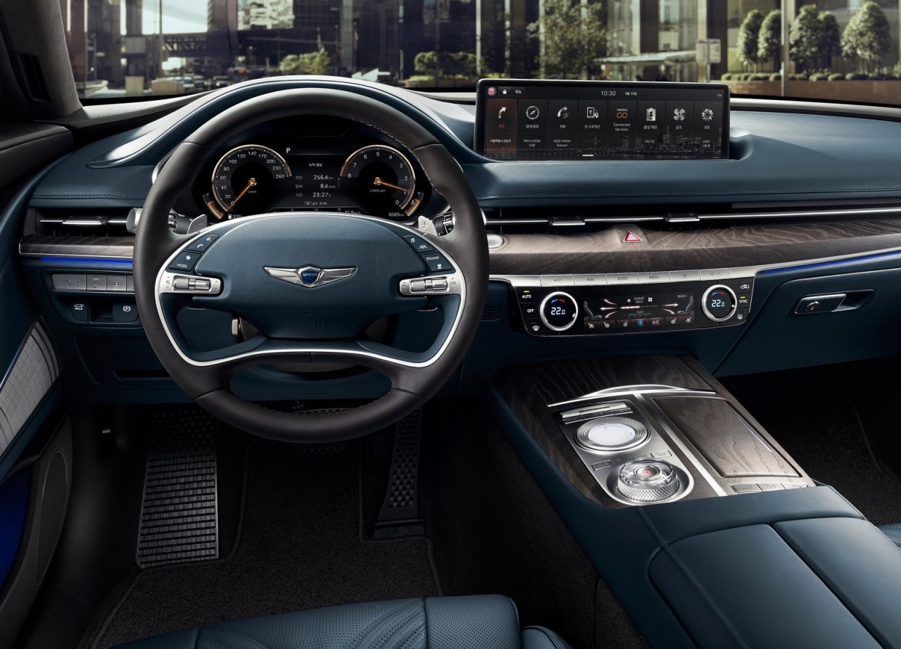 Not cutting corners like the Germans. The Genesis G80's sleek interiors boast superior leather quality and fitment. – Pic courtesy of Genesis