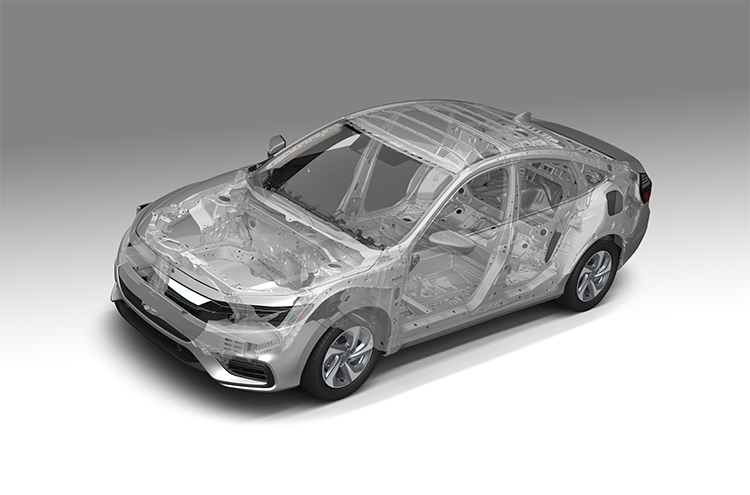 Honda Insight chassis. – Pic courtesy of Honda Japan, Oct 1, 2020