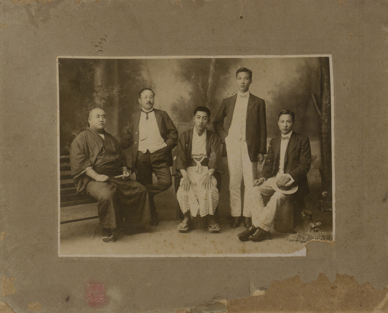 Japanese men pose for the camera during the pre-war period. – Picture courtesy of Ilham Gallery, November 8, 2020