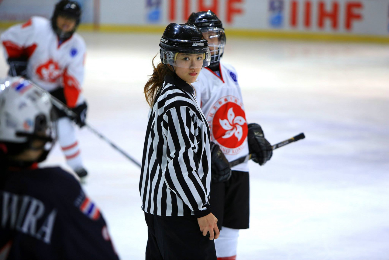 Appointed as an official referee for ice hockey. Pic courtesy of Kimberly Wan