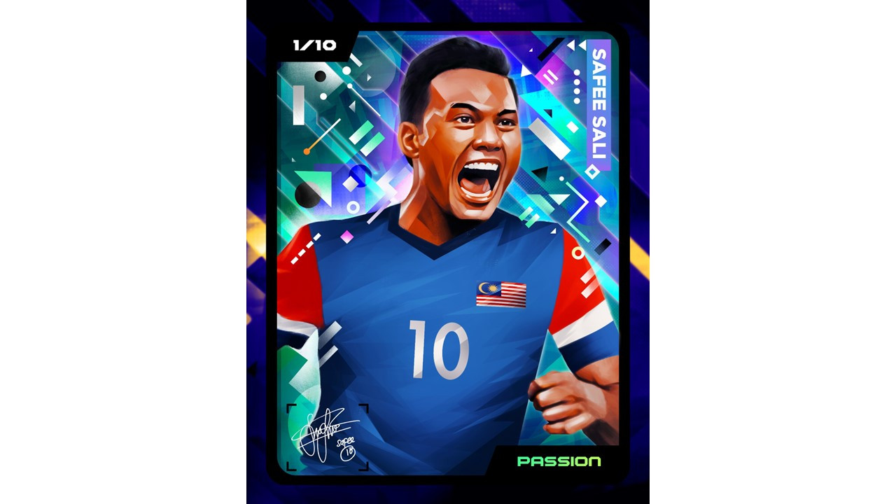 ‘Sepuluh’ captures Safee Sali’s fondest memory in the Harimau Malaya jersey via digital art and enable fans to own a piece of his story as a collectable. – Prime Sports International pic, June 22, 2022
