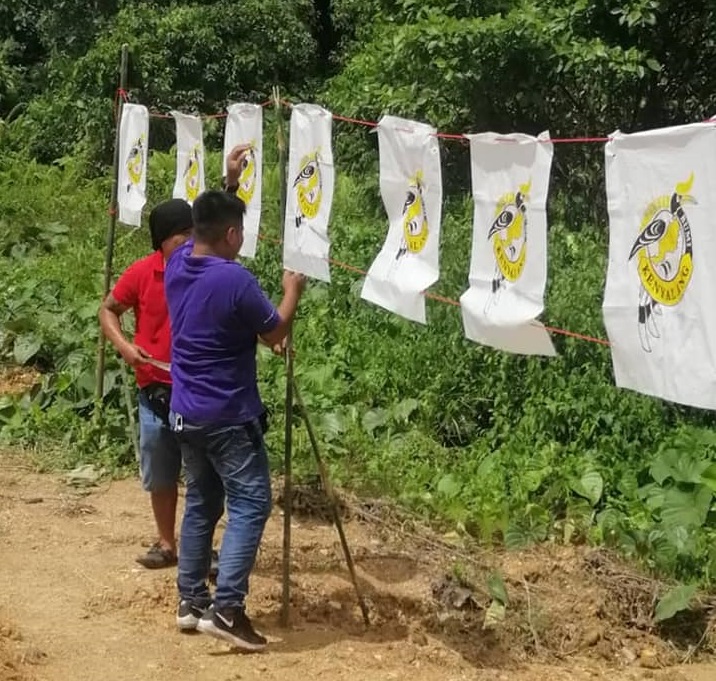 PBK members putting up the party's flags in Sarawak recently. PBK did not contest in the 2016 state elections, but is gunning to contest all seats in the next state polls. – PBK Facebook pic, January 9, 2020